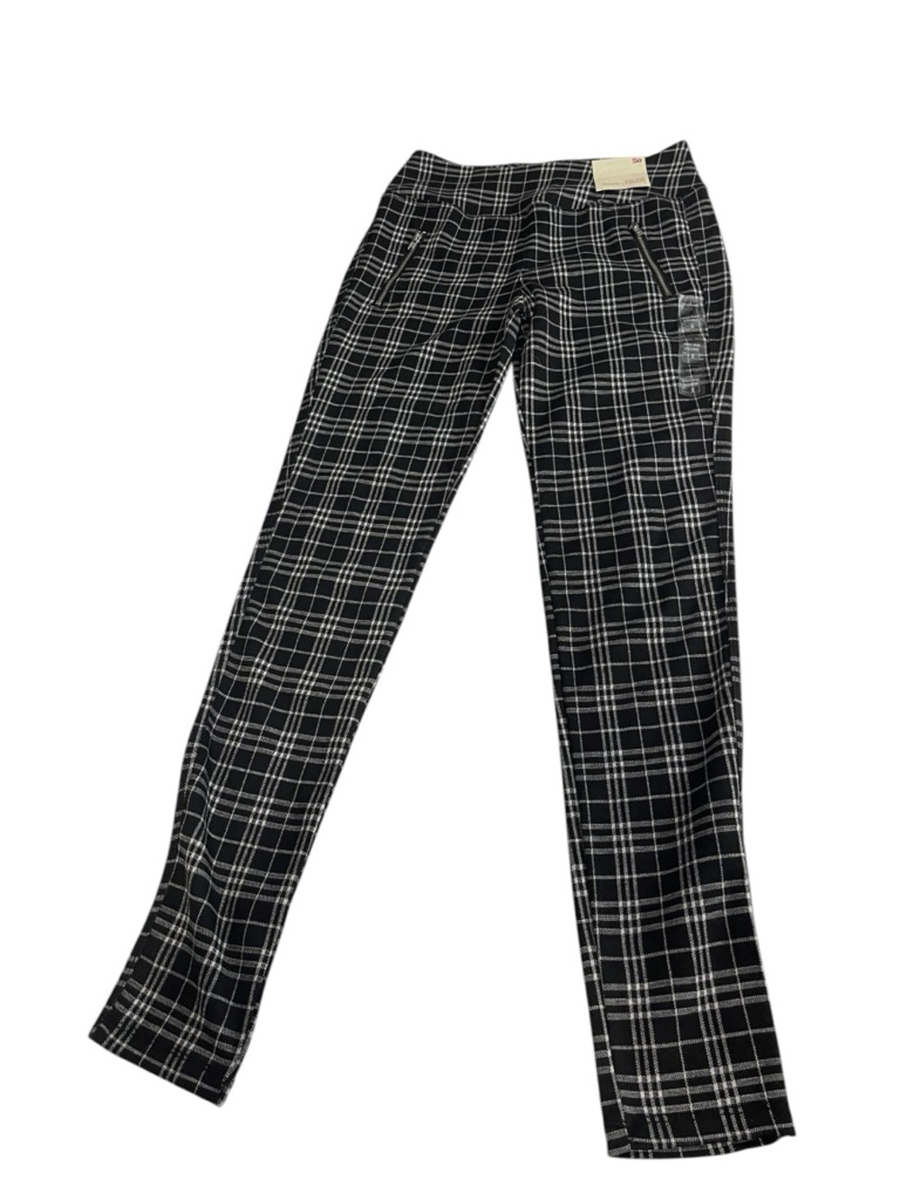 SO‎ High Rise Ponte Knit black and white Plaid Legging Small